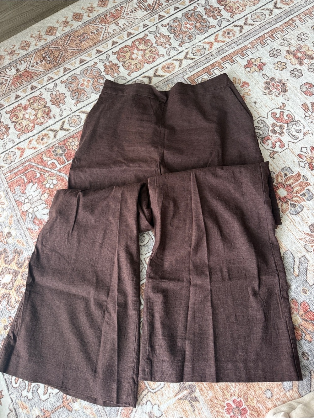 Express Wide-Leg Pants in Dark Brown